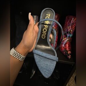 Tom Ford Denim Padlock Sandals